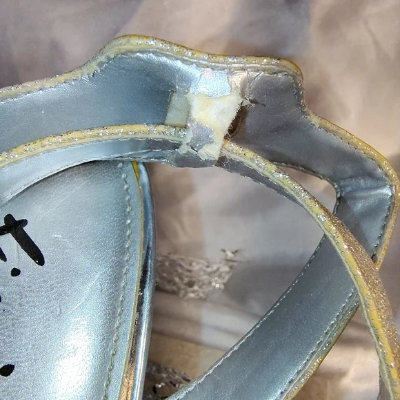 Fioni Women's Silver Sandal Shoe | Sparkly | Size 11 - Picture 10 of 11